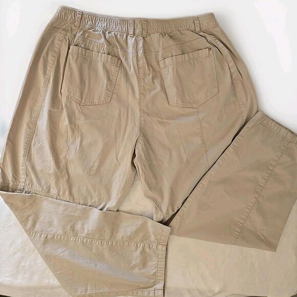 Chico’s Pants Size 3 Beige Stretch Cotton Straight Leg 38x30 - Picture 4 of 9